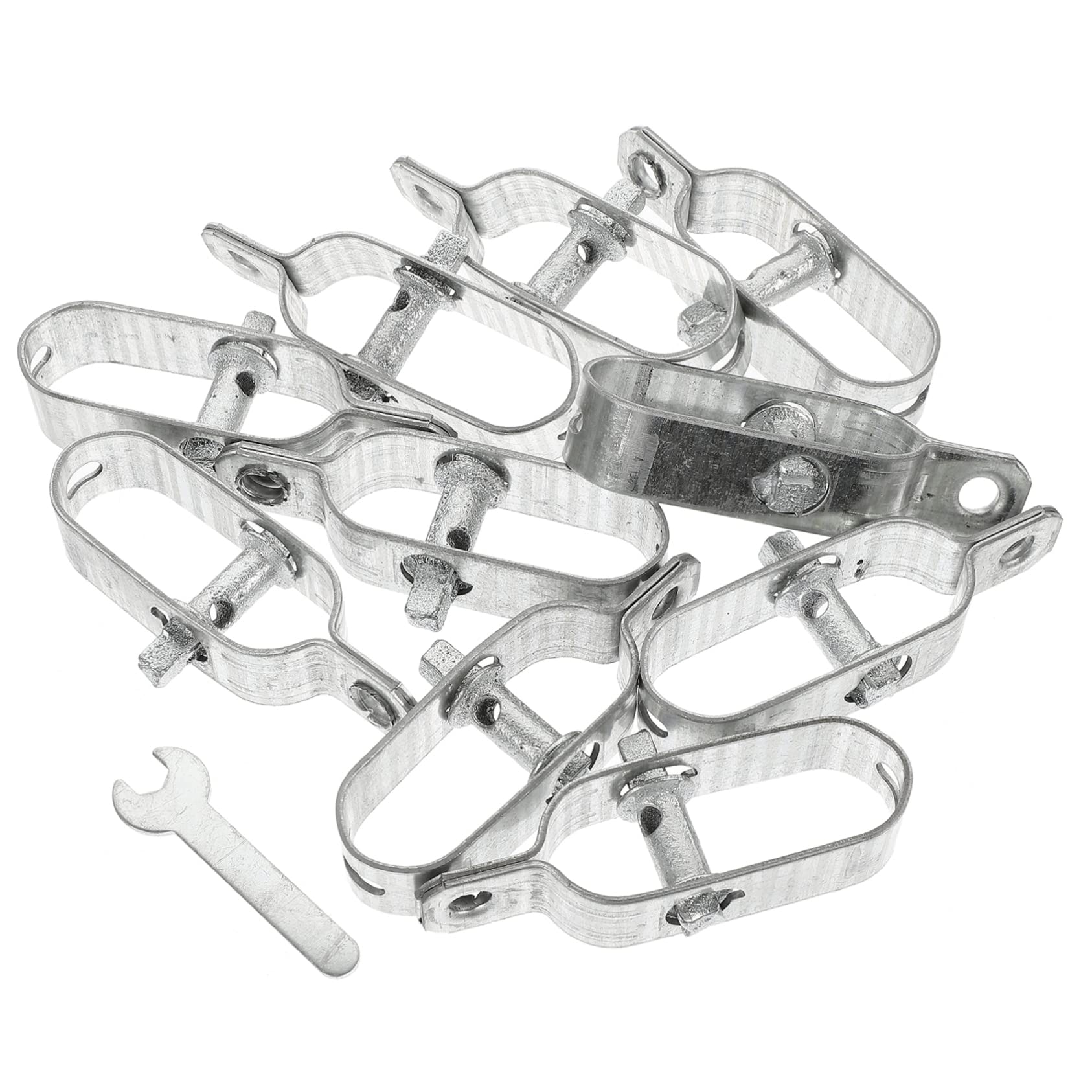 10 Pezzi Tenditore per Filo di Ferro in Ferro, Argento, Resistente All'usura alla Ruggine, per Cavo e Recinzioni Agricole Stile Casuale