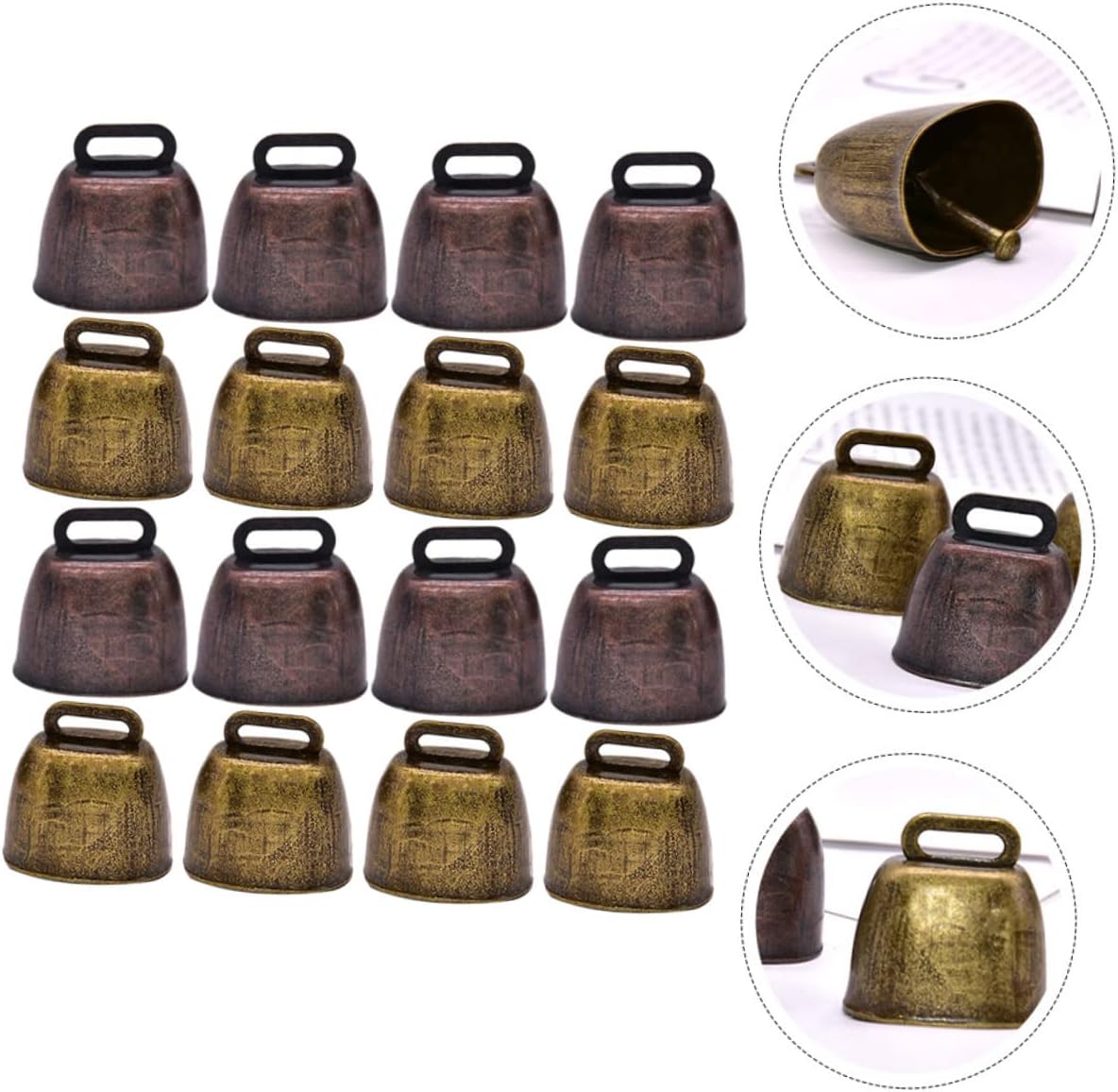 KESYOO 18pcs Vintage Cattle Bells Sheep Grazing Bells for Decor Craft Jingle Sound Ornaments