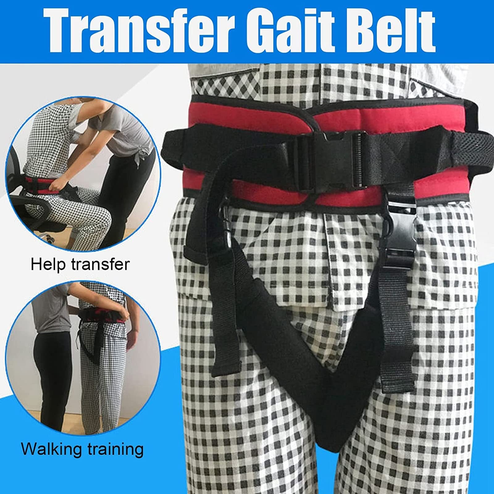 CEEBUS ArnéS ElevacióN Paciente Cuerpo Completo Cinturón de Transferencia, Cinturón de Marcha con Asas, Correas de Asistencia Médica, para Silla de Ruedas, Movilidad y Discapacidad. (Size : L)