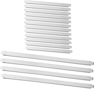 [12x 12″ + 4X 21″] Stainless Steel Steam Table Adapter Bar Set – Commercial Food Pan Divider Bars for Full & Fractional Size Hotel Pans (16, 12 x 12-inch Bars + 4 x 21-inch Bars)