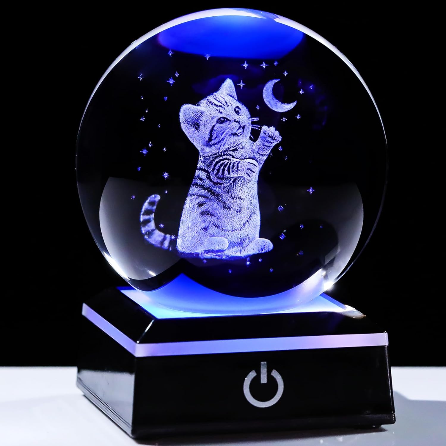 YWHL 3D Constellation Crystal Ball Lamp with Colorful LED Base, Laser Engraved Star Map Glass Sphere Constellation Night Light Home Decor, Crystal Constellation Gifts for Horoscope Lovers