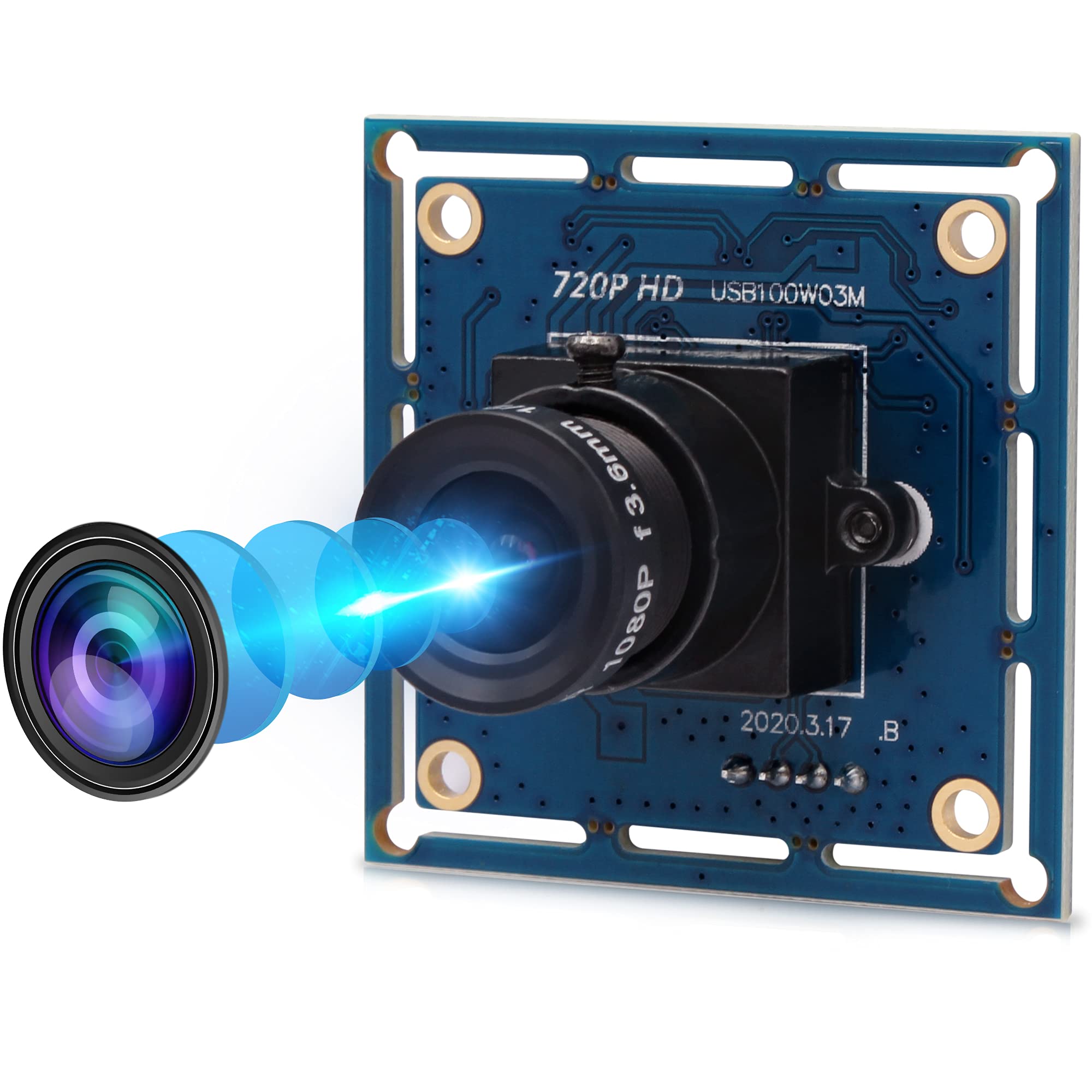 Amazon | ELP 720P ウェブカメラ USB HD 3.6mmレンズ NT99141 CMOS 1MP