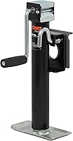 CURT 28302 Swivel Trailer Jack - 3,000 lbs Capacity, Weld-On Bracket, 10" Travel for Boats, RVs & Utility Trailers