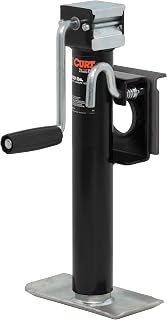CURT 28302 Swivel Trailer Jack - 3,000 lbs Capacity, Weld-On Bracket, 10" Travel for Boats, RVs & Utility Trailers