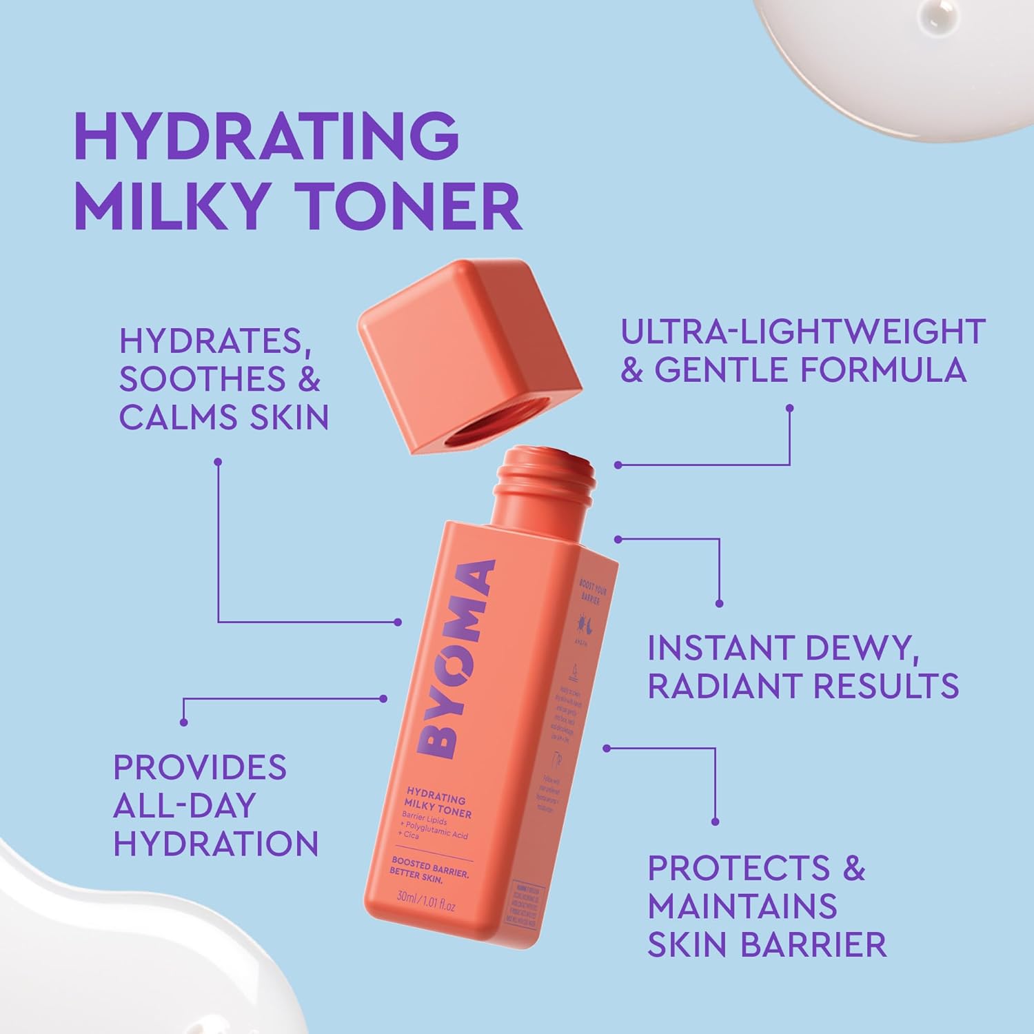 BYOMA Milky Way Hydrating Heroes (3-Piece Kit) – 30ml Milky Toner, 60ml Milky Moisture Cleanser, 15ml Moisturizing Rich Cream | Protects & Maintains Skin Barrier 71zhalZdVZL. AC SL1500