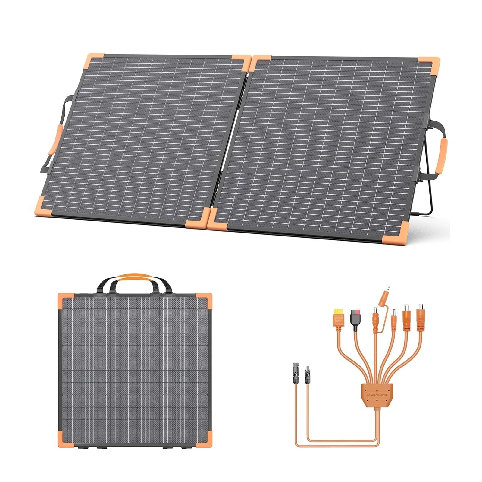 Pannello solare bifacciale Balkonkraftwerk100W/200W/400W 20V/40V Generatore di caricabatterie solare pieghevole portatile da campeggio CAMPER Barca di emergenza(100W)