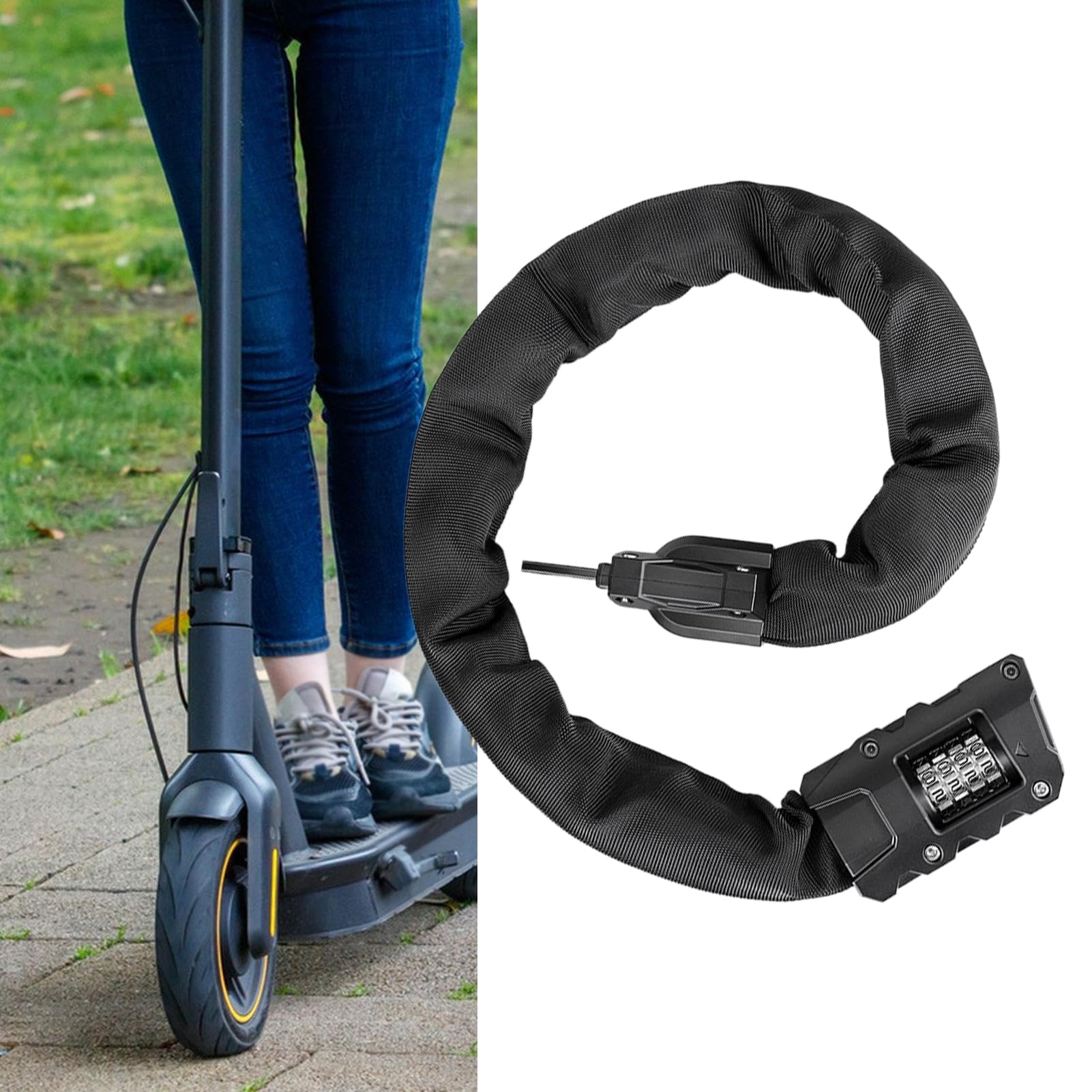 Candado Para Bicicleta Con Combinación 90 cm Resistente Antirrobo | Candado Para Bicicleta Eléctrica Para Ciudad Montaña Carretera Viaje Exterior Seguridad Ciclismo