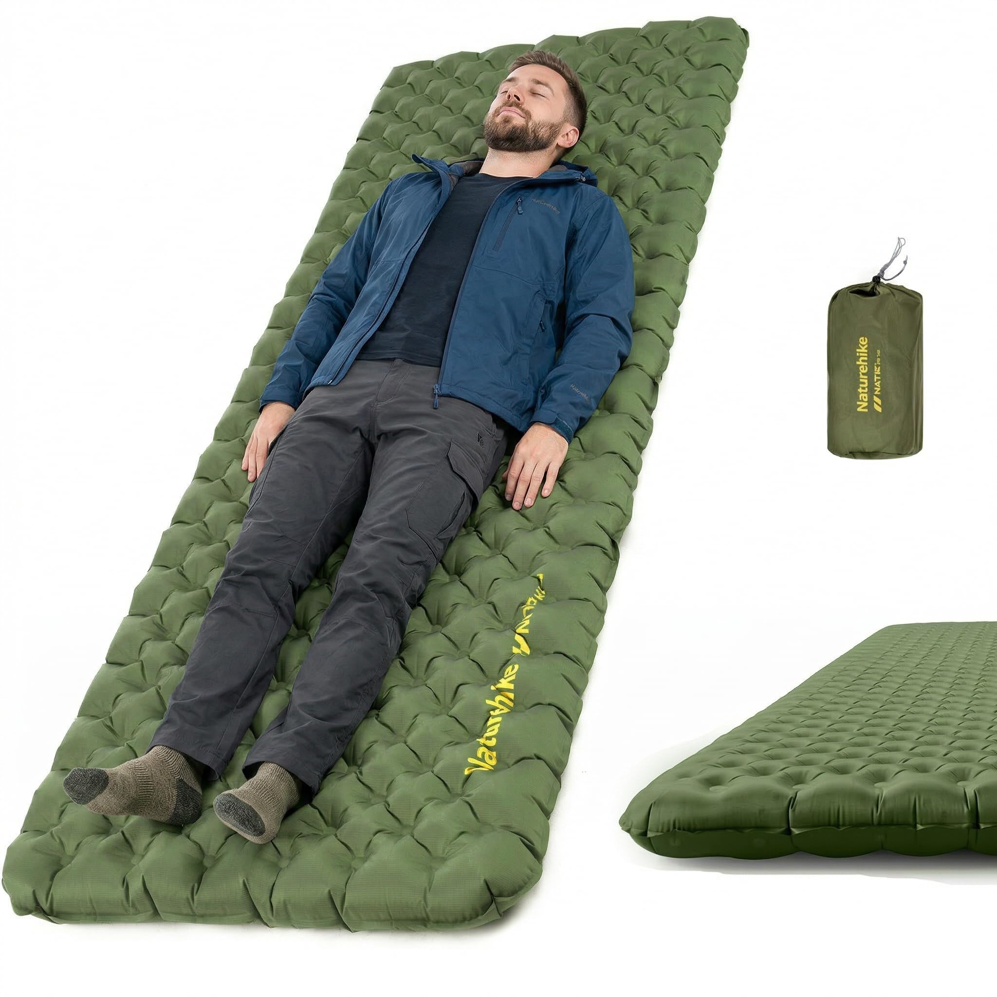 Photo 1 of Naturehike Insulated Inflatable Sleeping Pad 27oz, 4.6R Ultralight Backpacking Sleeping Pad XL, NKTR™ AIR Lightweight Sleeping Mat for Camping, Hiking