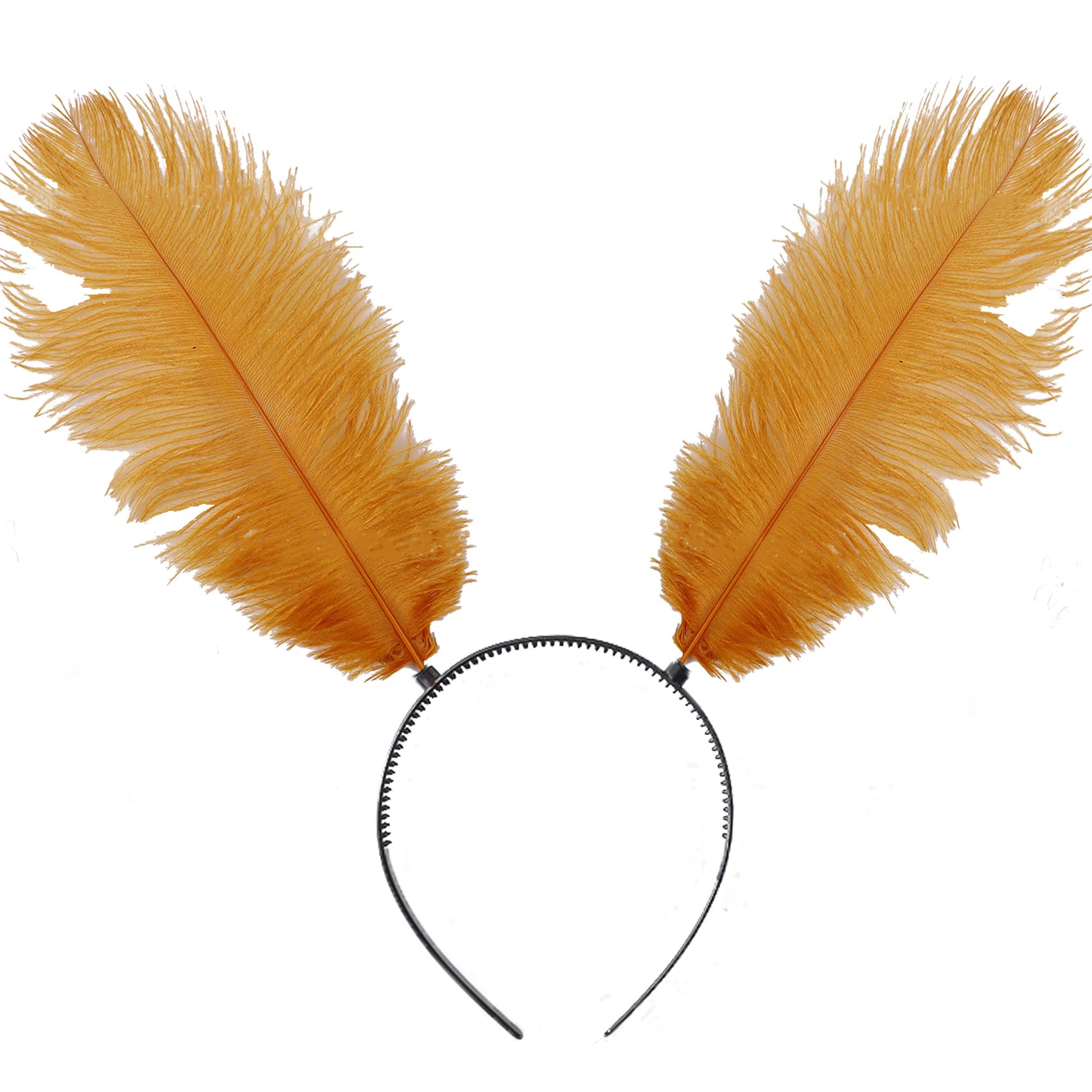 Ryshman Halloween Butterfly Feather Headbands, Butterfly Antenna Headband Costume, Hair Band for Halloween Parties: One Size Yellow Feather
