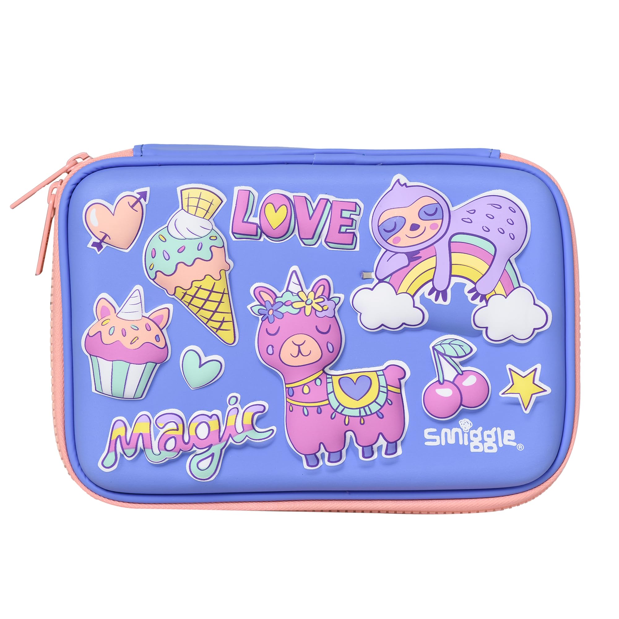 Toys Uncle SMIGGLE Hardtop Pencil case/Pouch for Kids (Llama)