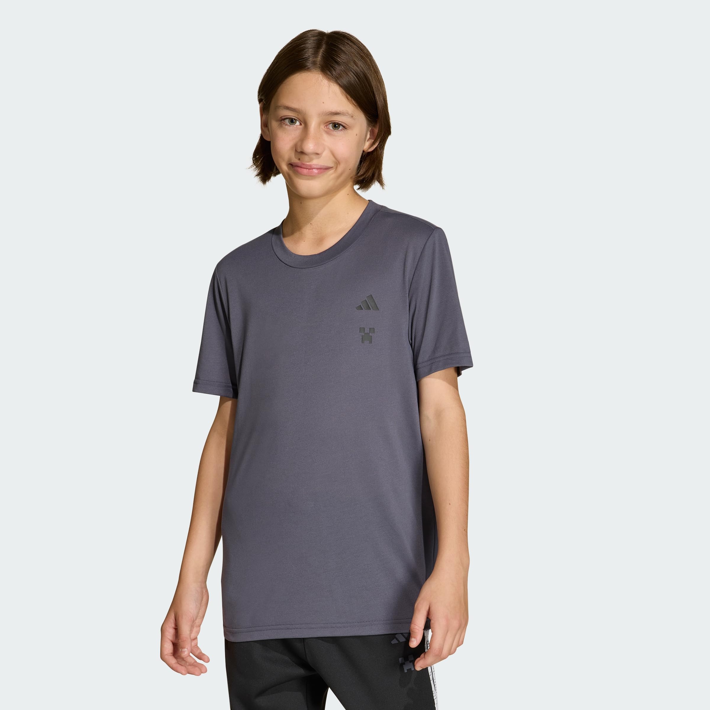 adidas Unisex Kids Minecraft Training T-Shirt, Aurora Onix, 9-10 Years
