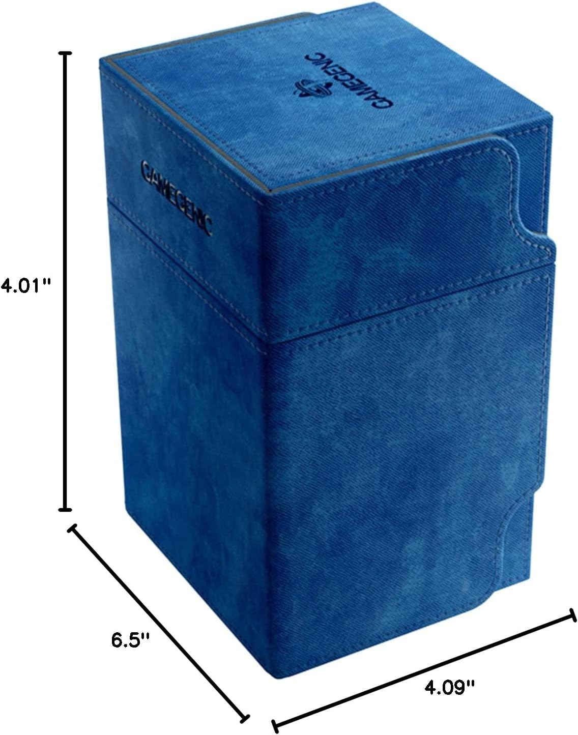 Watchtower 100+ XL Convertible Deck Box | Double-Sleeved Card Storage | Card Game Protector | Nexofyber Surface | Holds Up to 100 Cards | Blue Color | Made by Gamegenic (GGS20104ML)