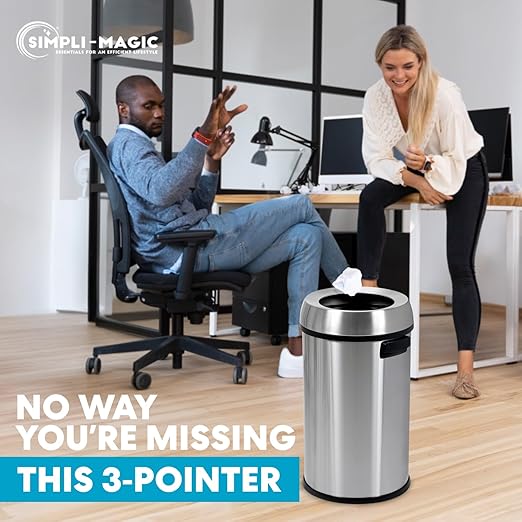 Simpli-Magic Cubo de Basura 65L, Acero Inoxidable, Grado Comercial miniatura 5