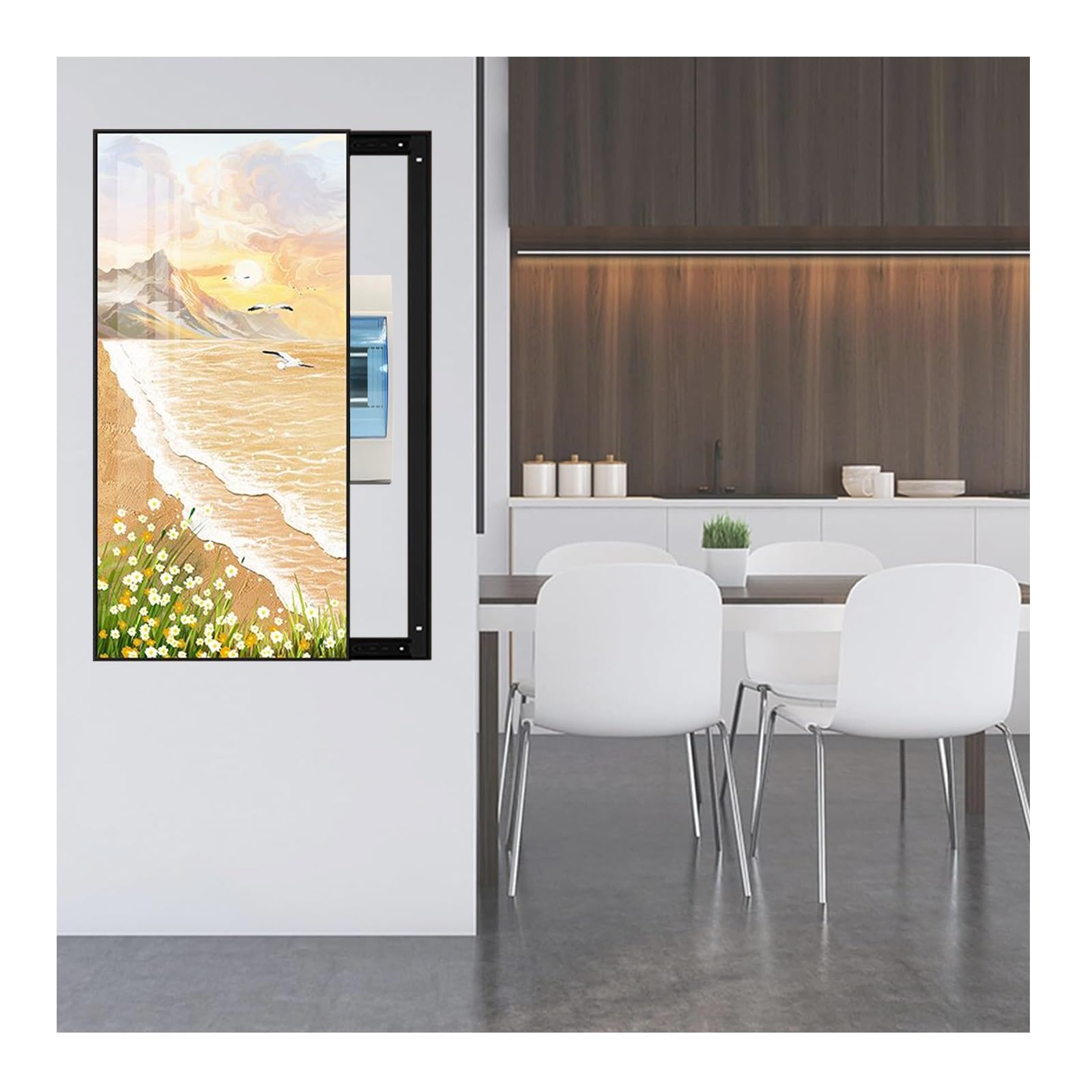 Ukryj panel elektryczny wyłącznik ścienny pokrywa skrzynka bezpieczników pokrywa szafka z ramą Ps Lewe pchanie i ciągnięcie dekoracja domu obraz (G, 70 x 140 cm)