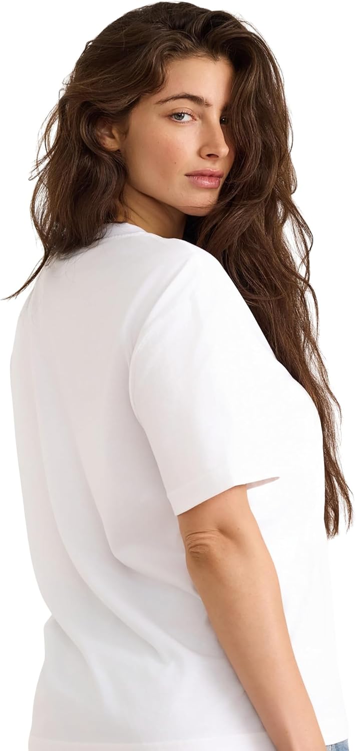 Organic Basics Womens True Heavy Cotton Boxy Short Sleeve Tee Shirt - Image 2