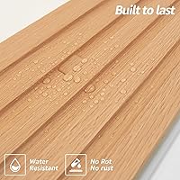 Vista 8 de Art3d Paneles de Pared de Listones WPC, Paquete de 8 de 108 x 6 Pulgadas, Acentos de Pared 3D para Decoración de Pared Interior, Sala de Estar