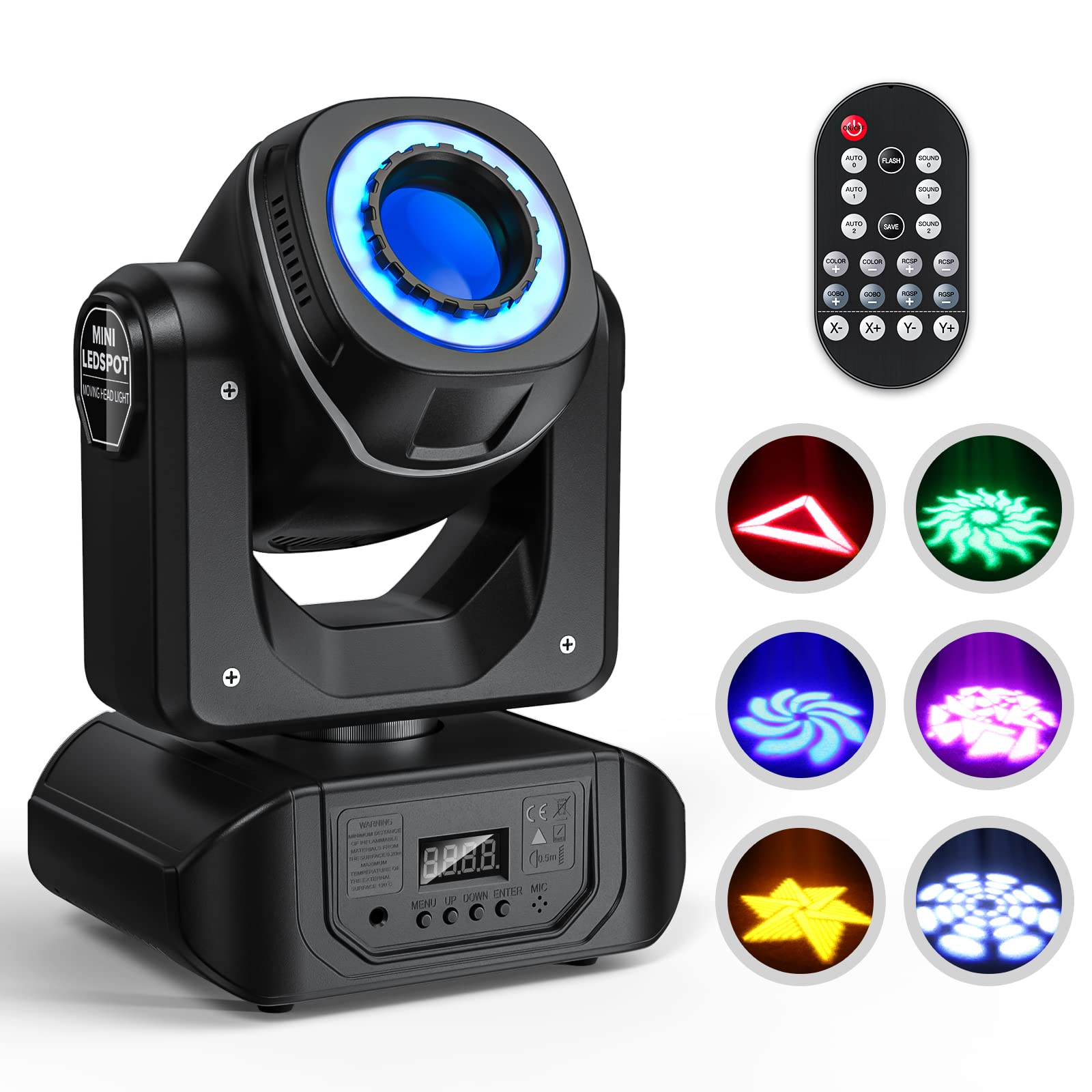 ZonQoonz Jeux De Lumiere, Jeu De Lumiere Soiree Animées 3D, Jeux De Lumiere DJ Avec Télécommande, DMX512 Et Effets De Faisceau à Commande Vocale Pour Fête Spectacle En Direct, Club, Halloween