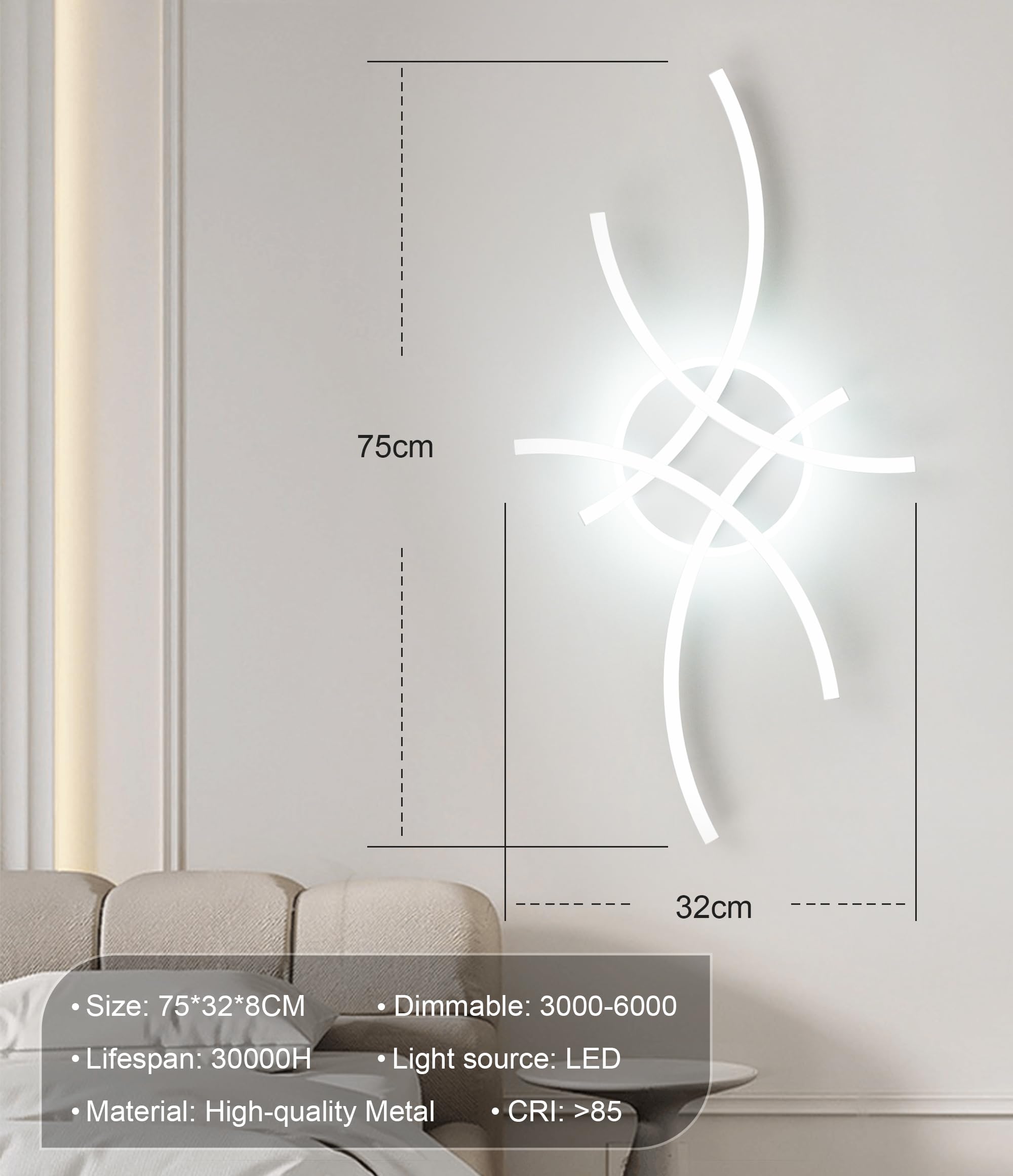 Lampa sufitowa LED do ściemniania, nowoczesny salon z funkcją pamięci 15 W Φ56 cm 3000-6000K, płatki kwiatów oświetlenie sypialni