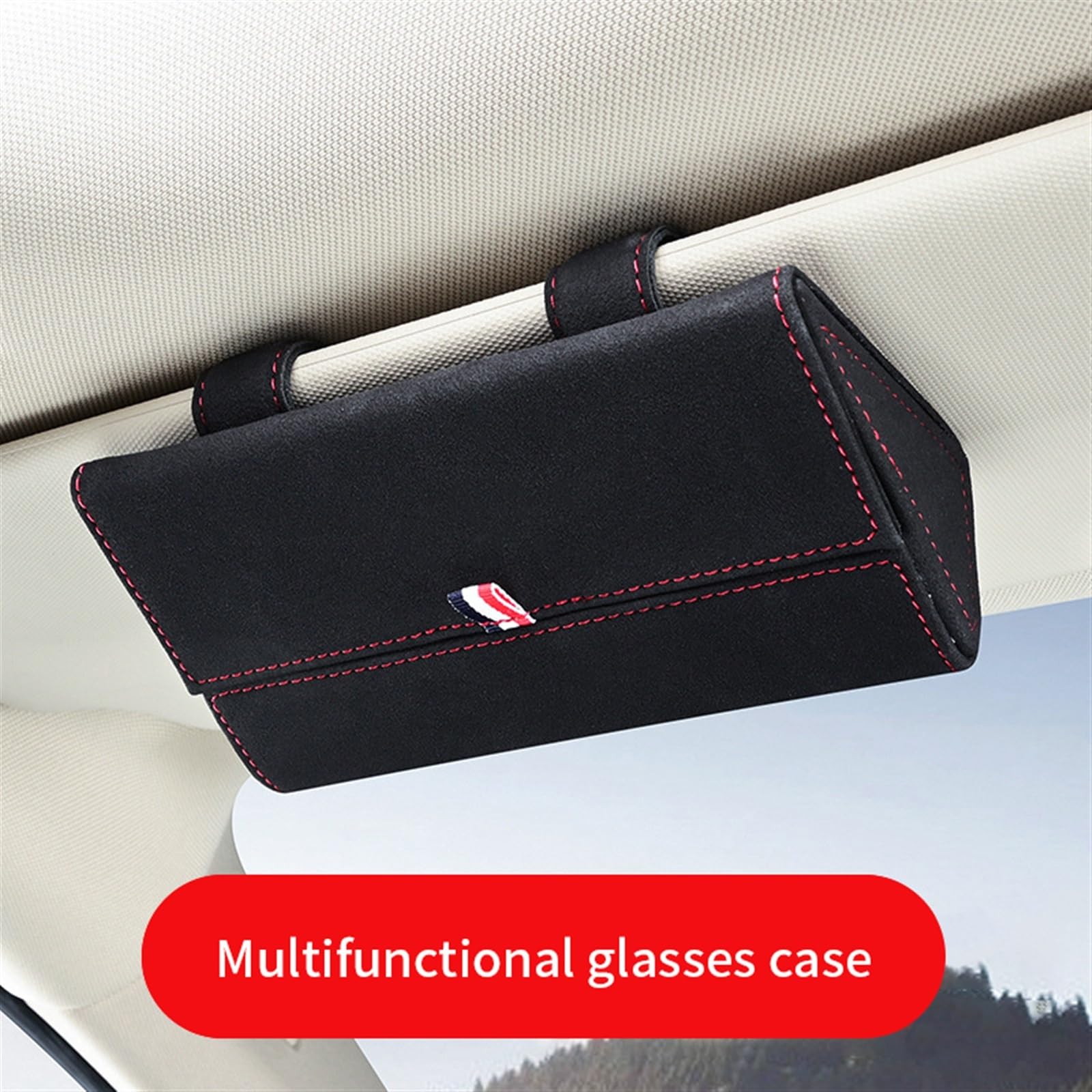 WITTSY Brillenetui Auto Brillenetui Universal Auto Sonnenblende Sonnenbrillenhalter Organizer Zubehör (Color : C)
