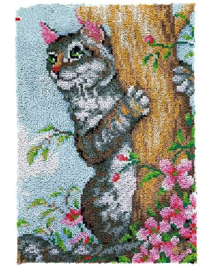 ROCKY&CHAO Myriad Choices Latch Hook Rug Kits, DIY Rug, Home Carpet Making Canvas Crochet Kits Embroidery Needlework Crafts for Decor, Beginners Kids Adults, 60 X 40 cm โ image 1