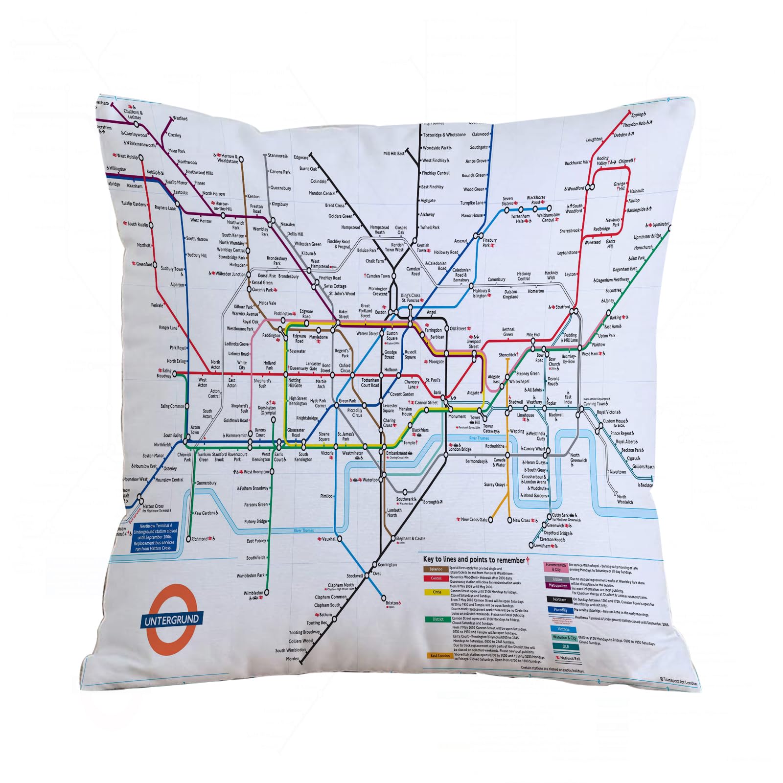 AELKSP Cushion Cover Decorations Pillow Cover Home for Livingroom Couch Sofa Decor Throw Pillow Case Gifts,Metro subway underground transport system vector map. Railway transport line plan w,20x20 in