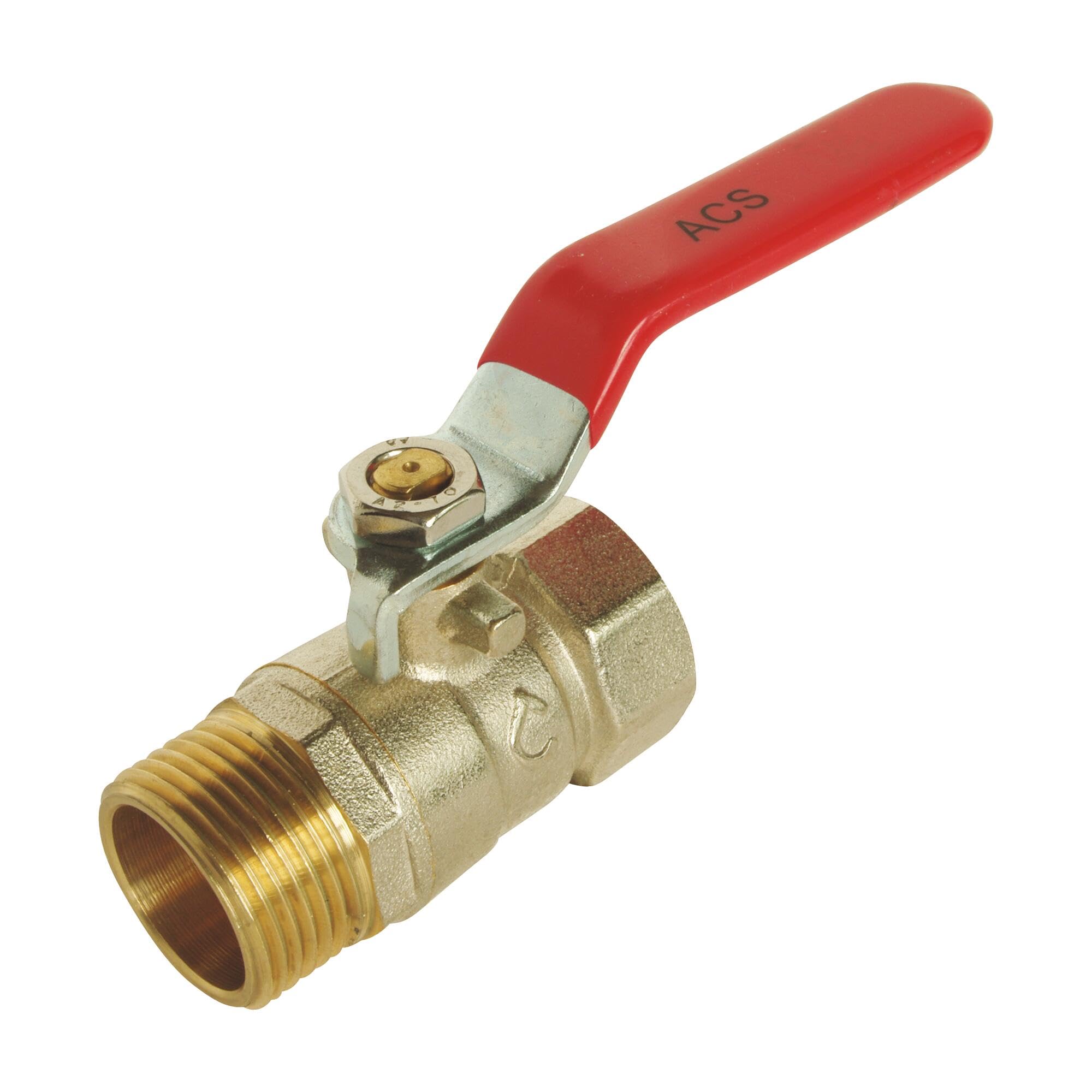 SOMATHERM for YOU 1 1/4 Male Female Ball Valve, PN 16, Economy and Reliability, Double O-Rings, Brass Body CW617N