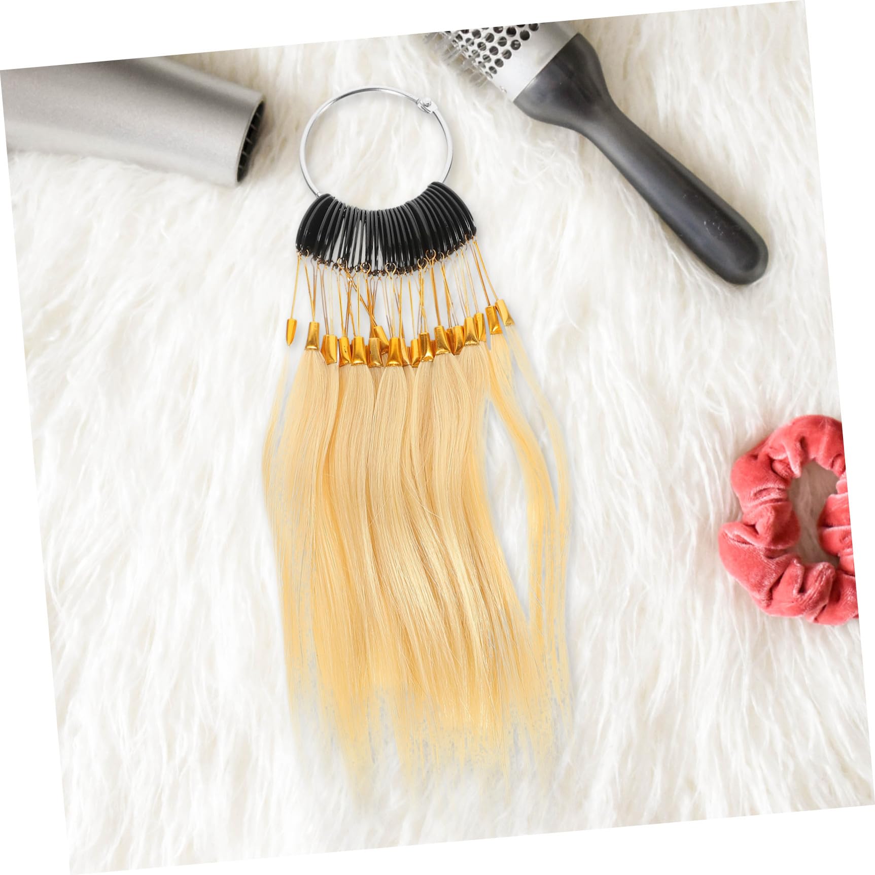 FOMIYES Nuancier de Cheveux Véritables Mèches Professionnelles en Cheveux Humains 30 Pièces Confortables Toucher pour Test de Coloration Capillaire pour Salons de Beauté