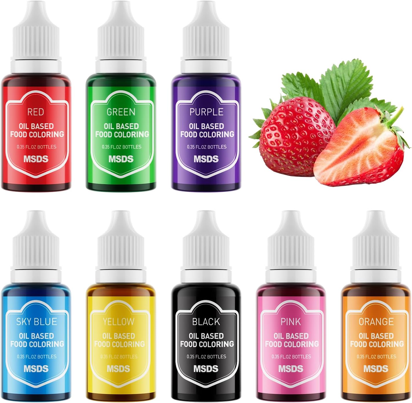 Upgraded Oil Based Food Coloring, 8 Colors ValueTalks Edible Food