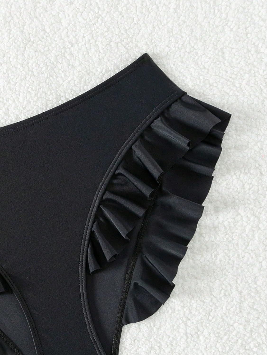 WDIRARA Women's Ruffle Bikini Bottoms High Waist Full Coverage Swim Briefs Bathing Suit Beachwear - Image 5