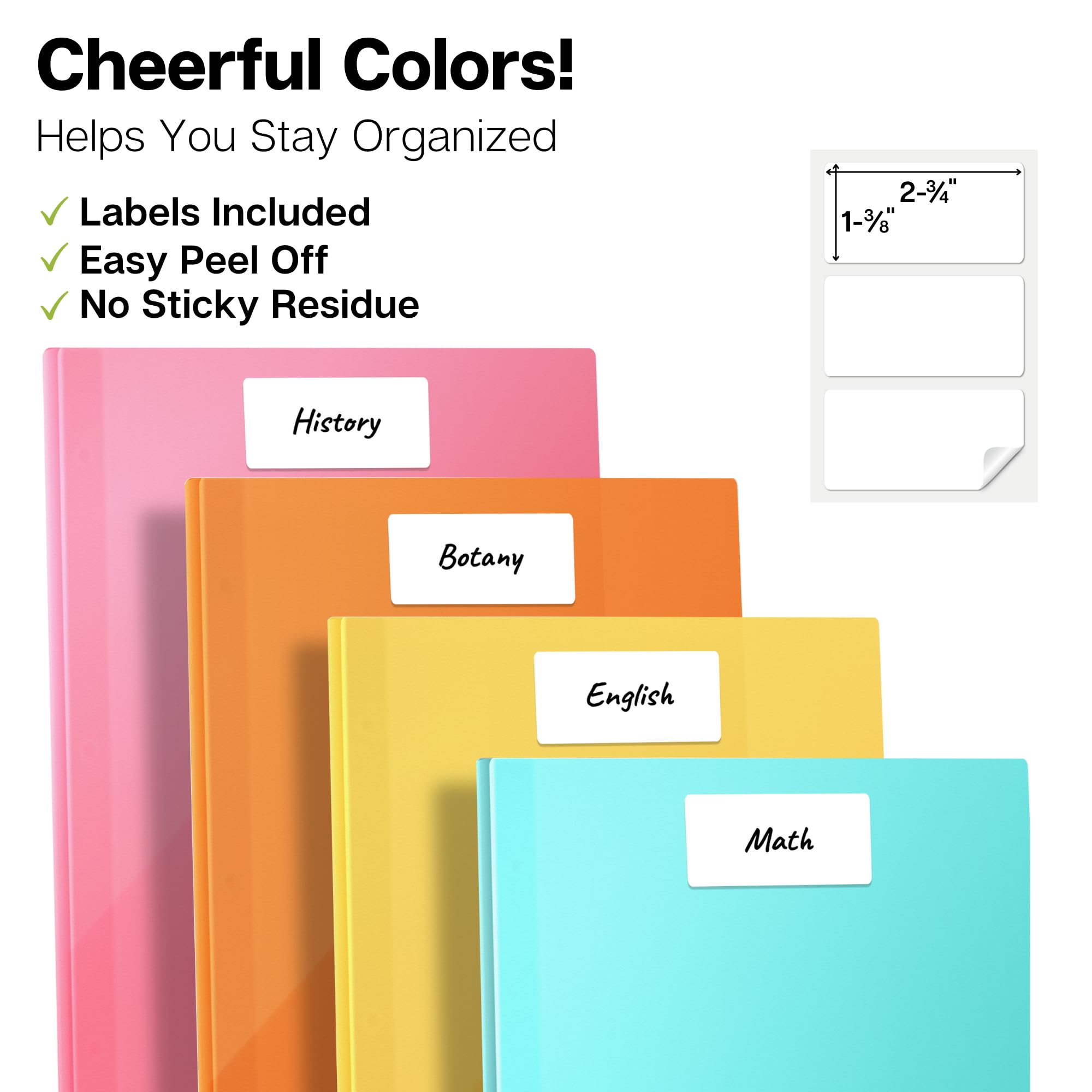 Plastic Folders With Prongs Dunwell 6-Pack Plastic 3-Prong Folders ...