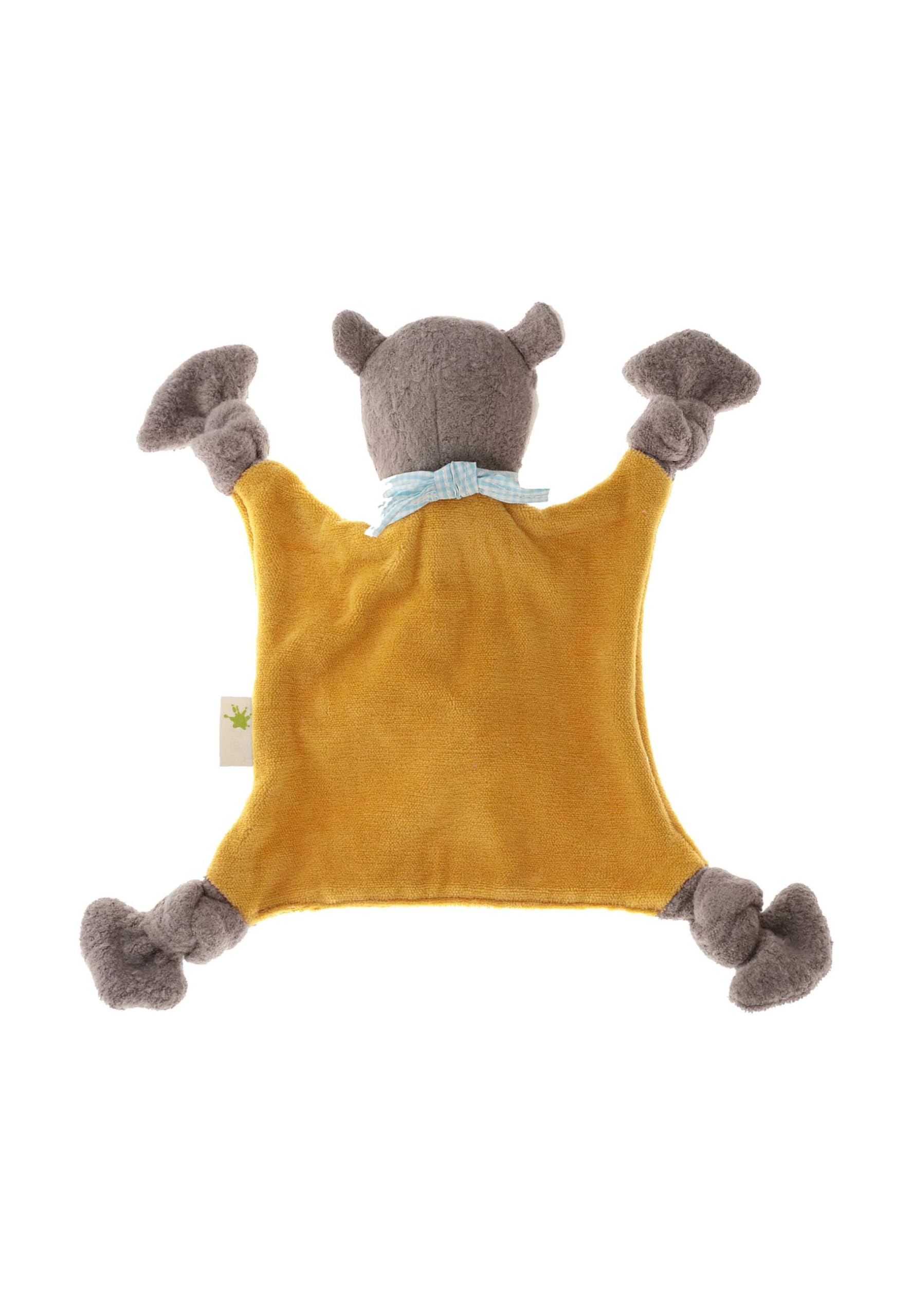 Sigikid 39173 Panno Casimir Dachs Green - Cocomero Per Neonati In Cotone Bio E Lana Di Pecora - 0-36 Mesi (Arancione/Grigio)