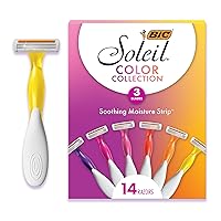 Vista 9 de BIC Soleil 3 colores desechables de 3 cuchillas para mujer, asas coloridas y tira de humedad, paquete de 10
