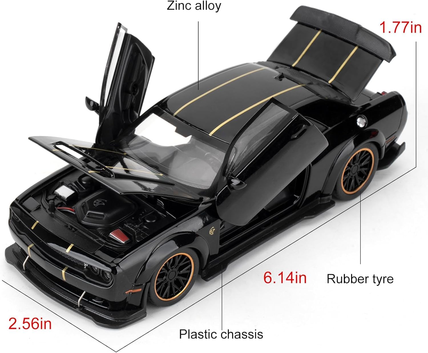 FEXXA Hellcat Dodge Challenger Die-Cast Car - Birthday Gift -2 FEXXA Hellcat Dodge Challenger Die-Cast Car - Birthday Gift -2