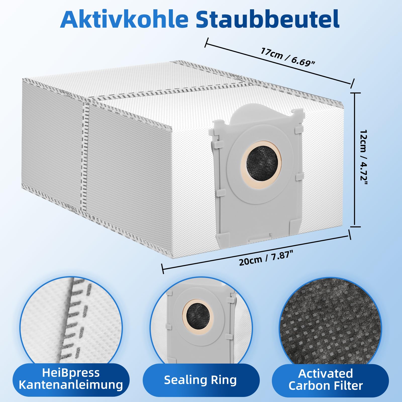 Ecovacs Deebot X2 Omni Lot De 6 Sacs Filtrants Antibactériens 3 L Pour Ecovacs Deebot X2 Omni Lot De 6 Sacs Filtrants Antibactériens 3 L Pour