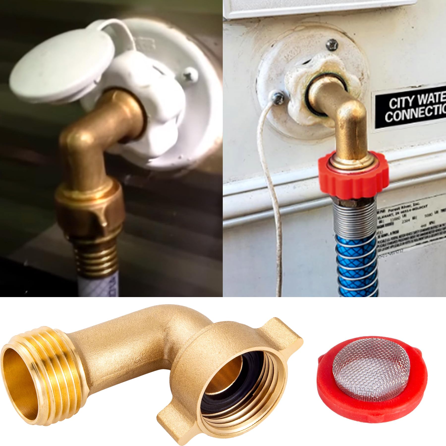 Snapklik.com : Garden Hose Elbow Connector 90 Degree Brass Hose Elbow ...