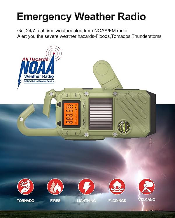 Emergency Walkie Talkies for Adults with NOAA, FM, SOS, Scan, & Flashlight by MDROKUN - Used condition - Image 2