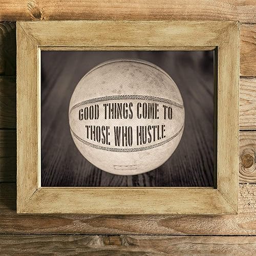 Miniatura 9 de Lone Star Art Good Things Come to Those Who Hustle - Basketball Posters for Boys Bedroom - Basketball Inspirational Quote, Classic Home and Room