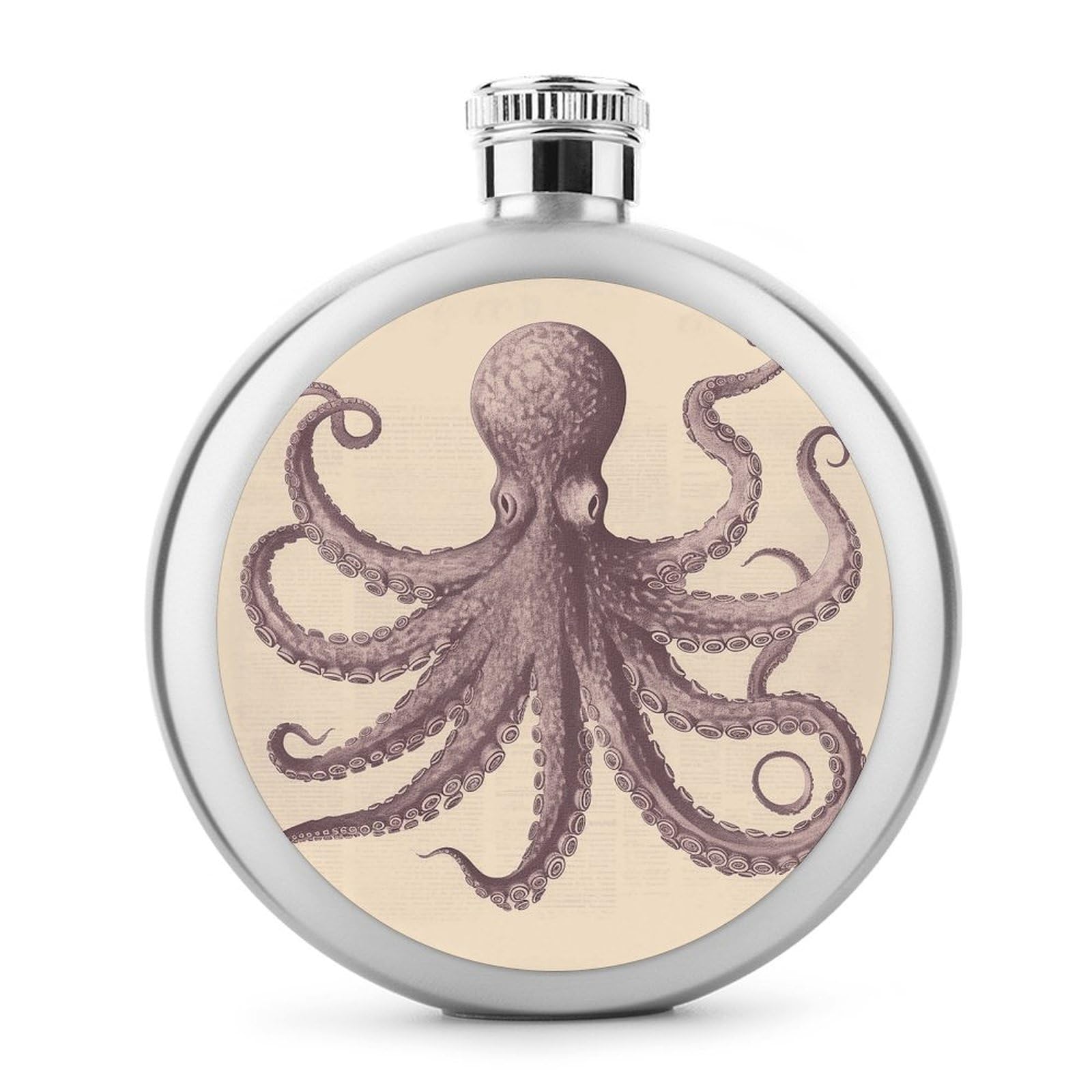 Flasque en acier inoxydable pieuvre étanche de 140 ml pour les passionnés de voyage