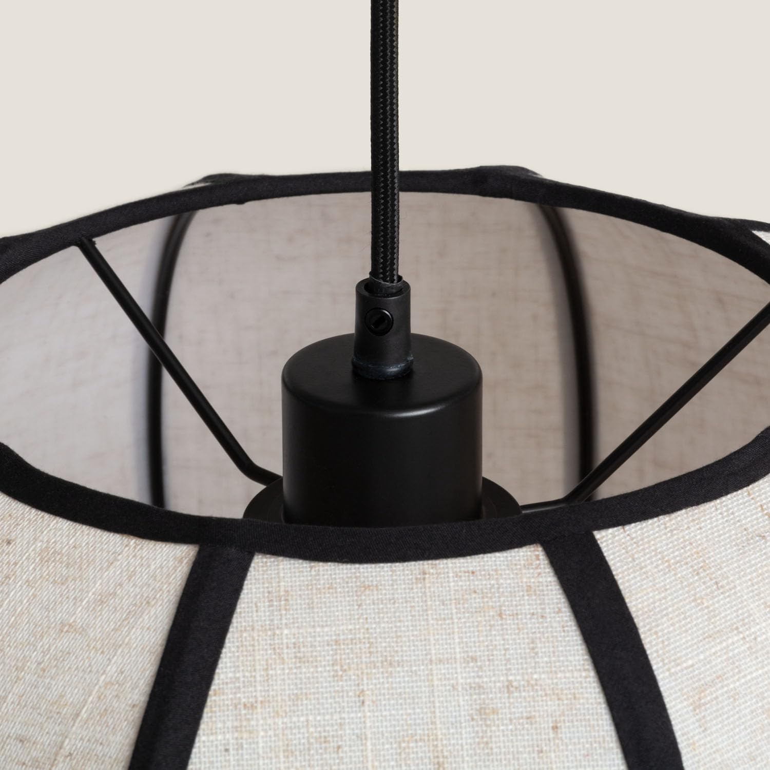 LEDKIA LIGHTING Lámpara Colgante Lino Gabriela Beige E27