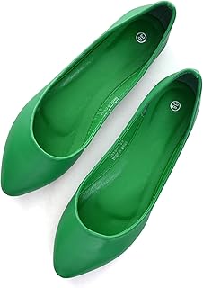 Women's Classic Pointy Toe Slip On Solid Flats Shoes Cute Comfortable Ballet Shoes