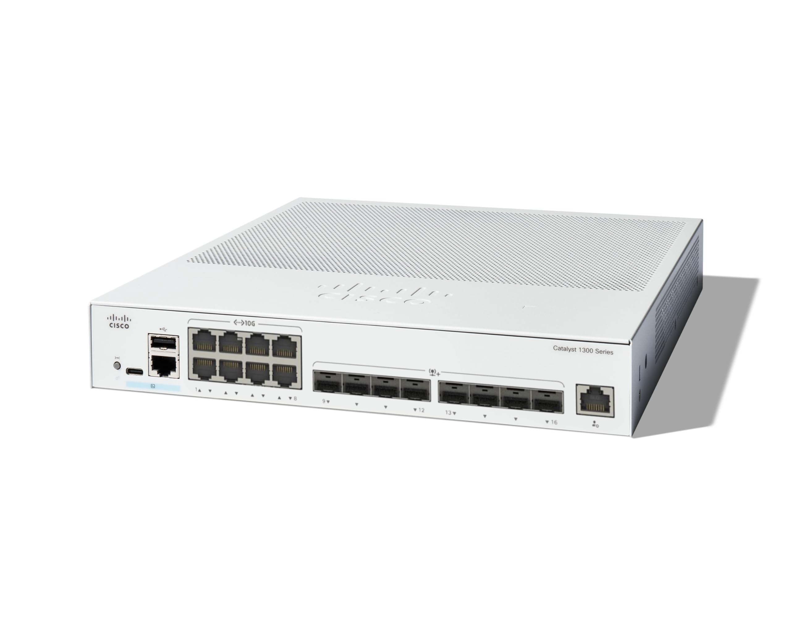 Cisco Catalyst 1300-16XTS Managed Switch, 8 Port 10G Copper