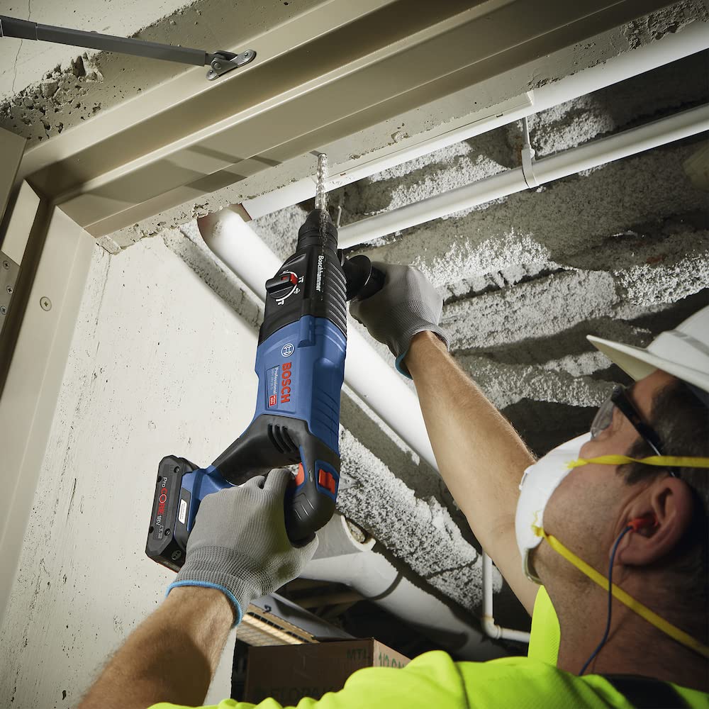 Bosch Professional 18V System martillo perforador a batería GBH 18V-26 D (incl. empuñadura auxiliar, profundidad retráctil, paño de limpieza, sin batería/cargador)