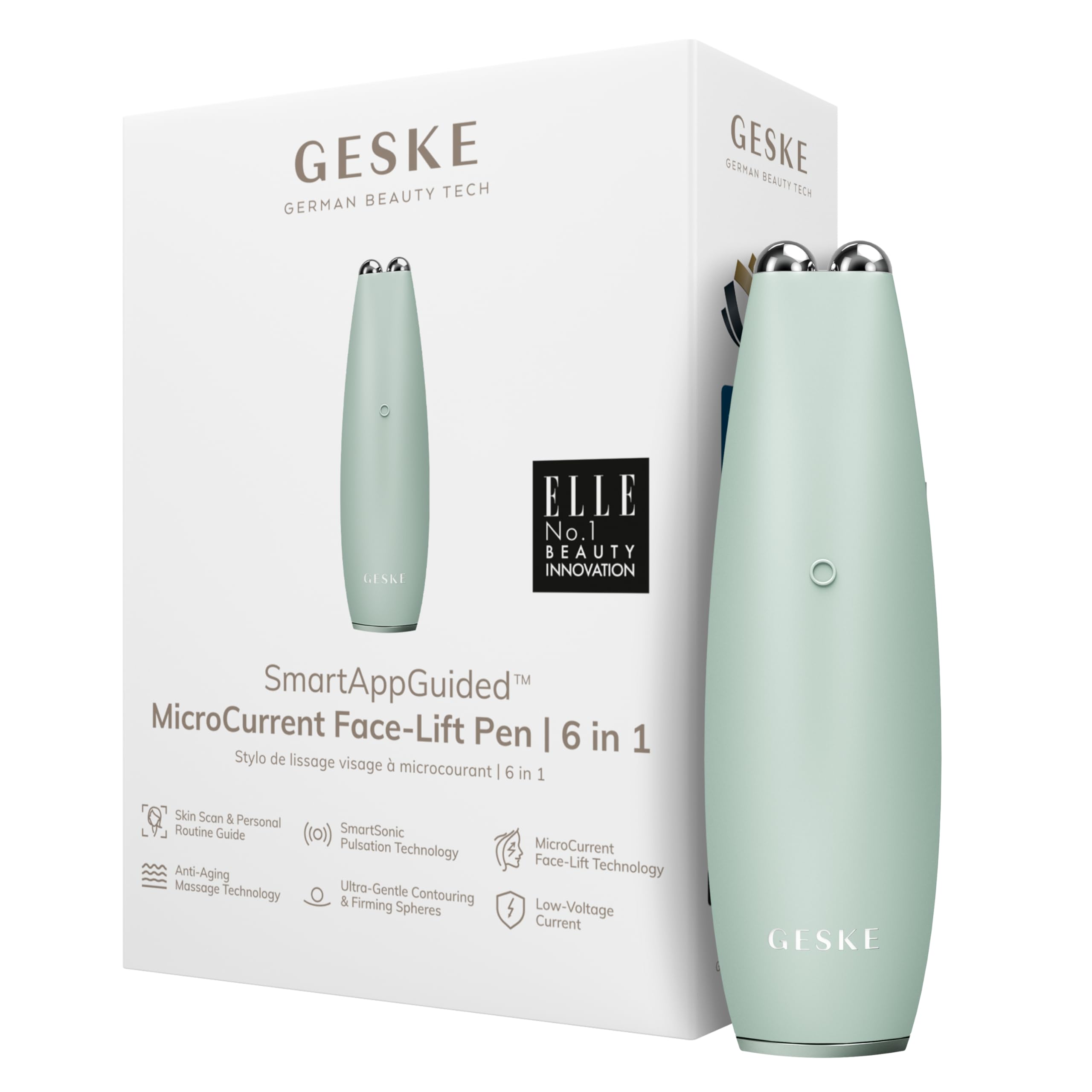GESKE SmartAppGuided™ MicroCurrent Face-Lift Pen, Green
