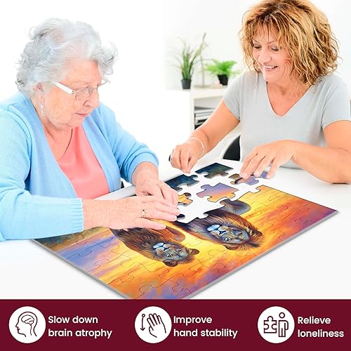 Miniatura 6 de Paquete de 4 rompecabezas de 36 piezas grandes, productos y actividades para el Alzheimer con demencia, juego de memoria para pacientes en hogares