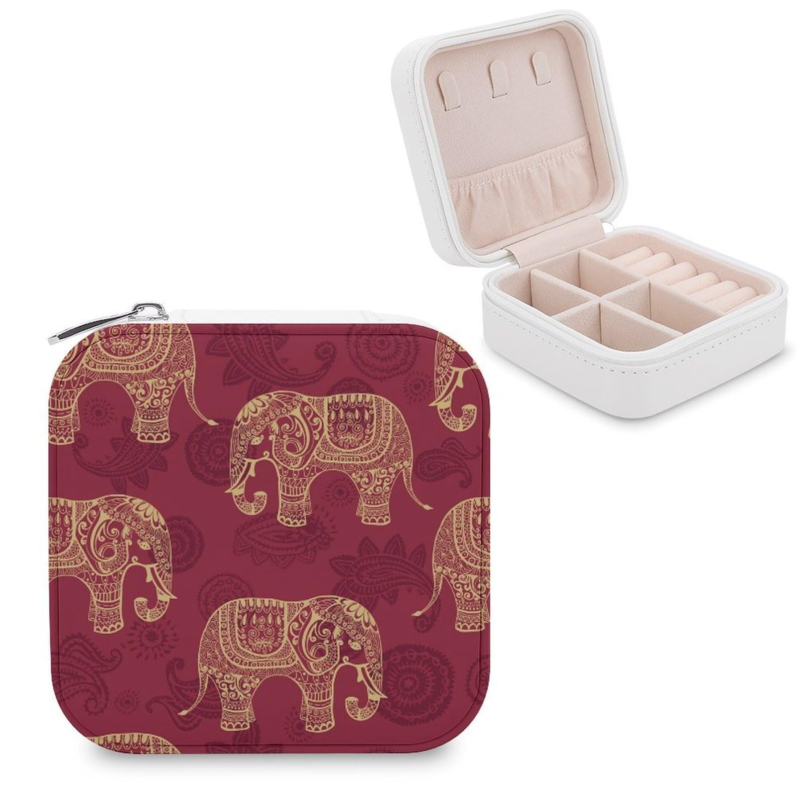 Étui de rangement pour bijoux de voyage portable doublé flanelle protectrice