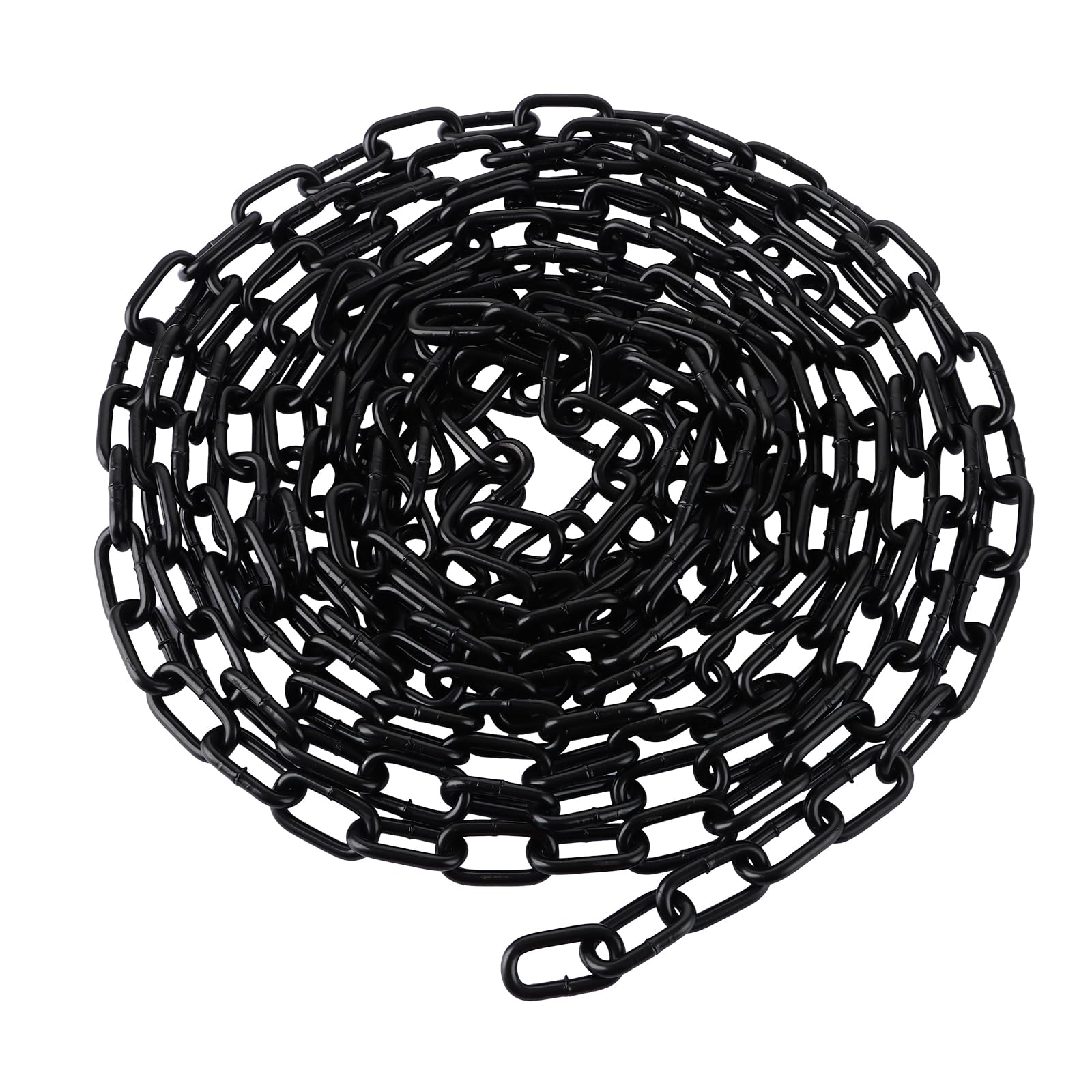 Cadena de acero de 5mm x 8m, cadena de eslabones de 5mm x 8m, cadena de acero negro de carbono, cadena de metal para collar de perro, cadena de columpio, cadena de ancla, cadena para silla