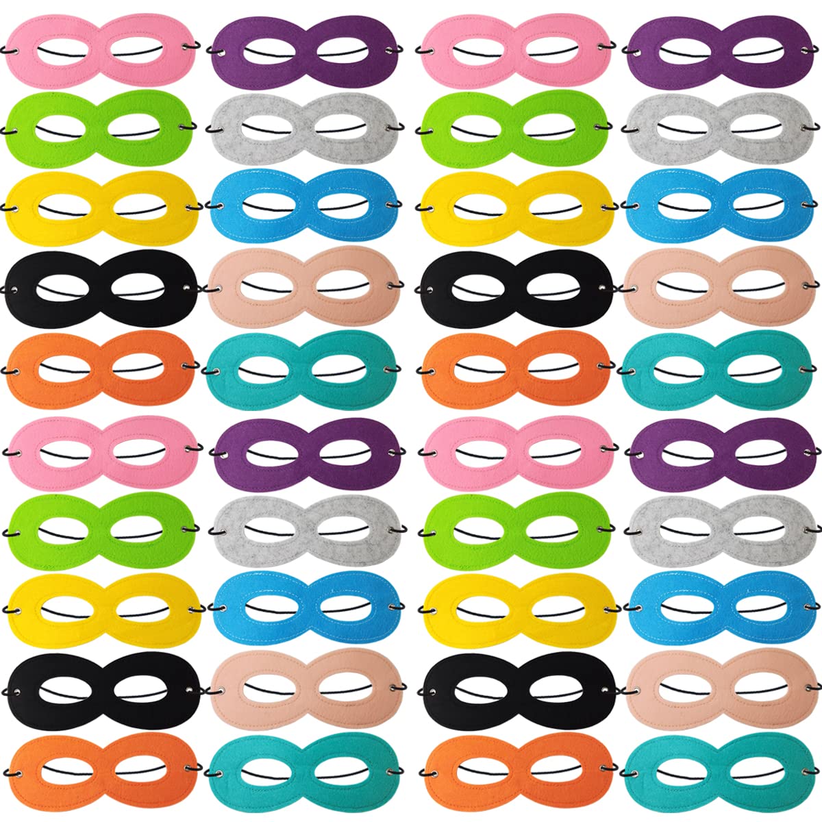 RONYOUNG 50PCS Superhero Masks for Kids Party Cosplay Dress Up Superhero Eye Masks for Halloween Christmas Birthday