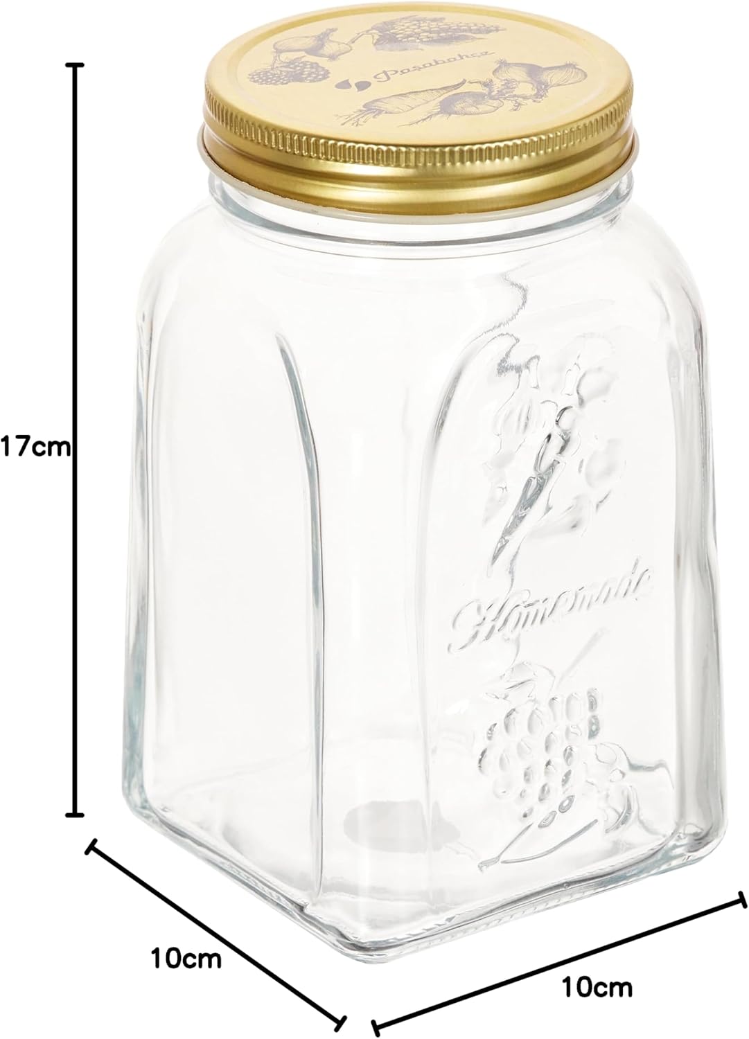 PAŞABAHÇE Homemade Metal Kapaklı Kavanoz, 1000cc