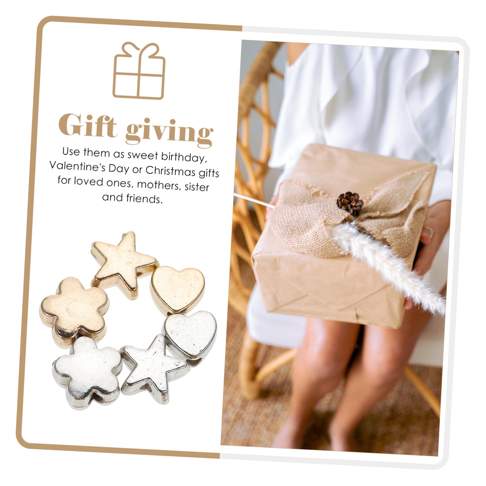 Tofficu 5 Juegos Cuentas Espaciadoras De Plástico Carta Cuentas Pulseras De Encantos Pulseras Del Pulsera Para Los Encantos Joyería DIY Artesanía Cuentas Sueltas DIY 6 paquetes * 5