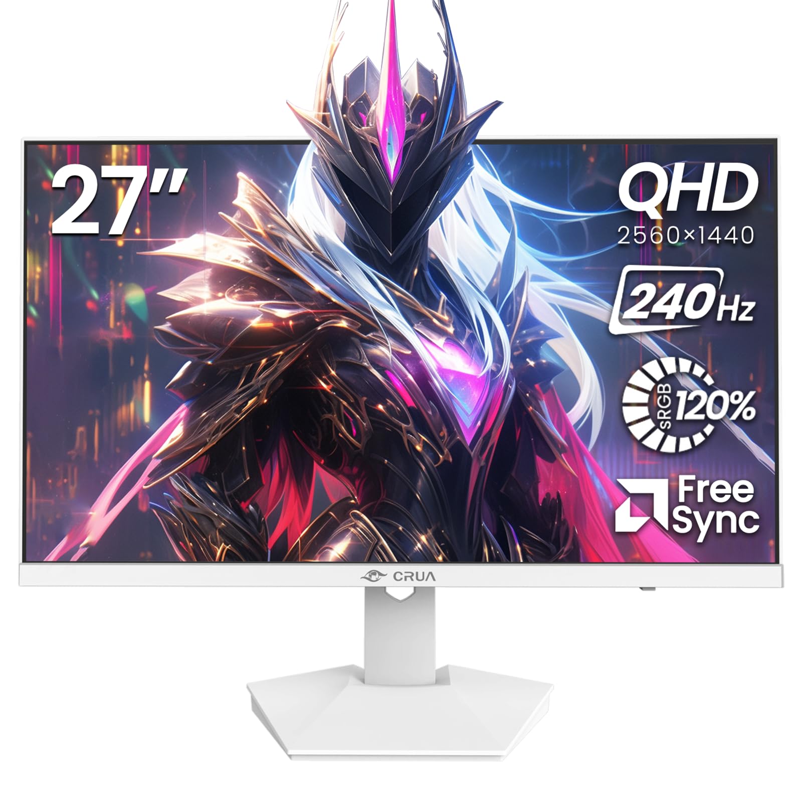 CRUA 27-inch 240Hz QHD IPS Gaming Monitor front view